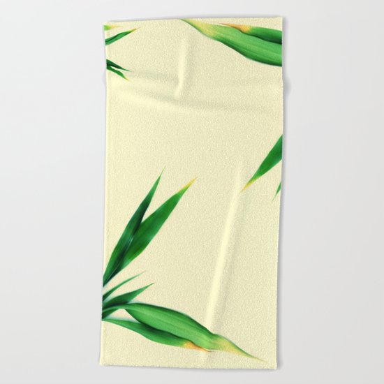 Bamboo leaves #1 #decor #art #society6 Beach Towel