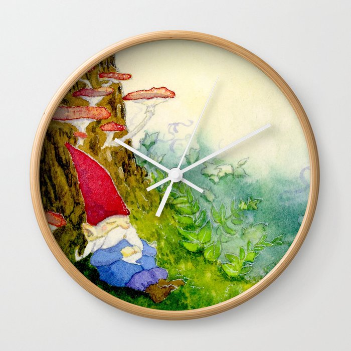 The Sleeping Gnome Wall Clock