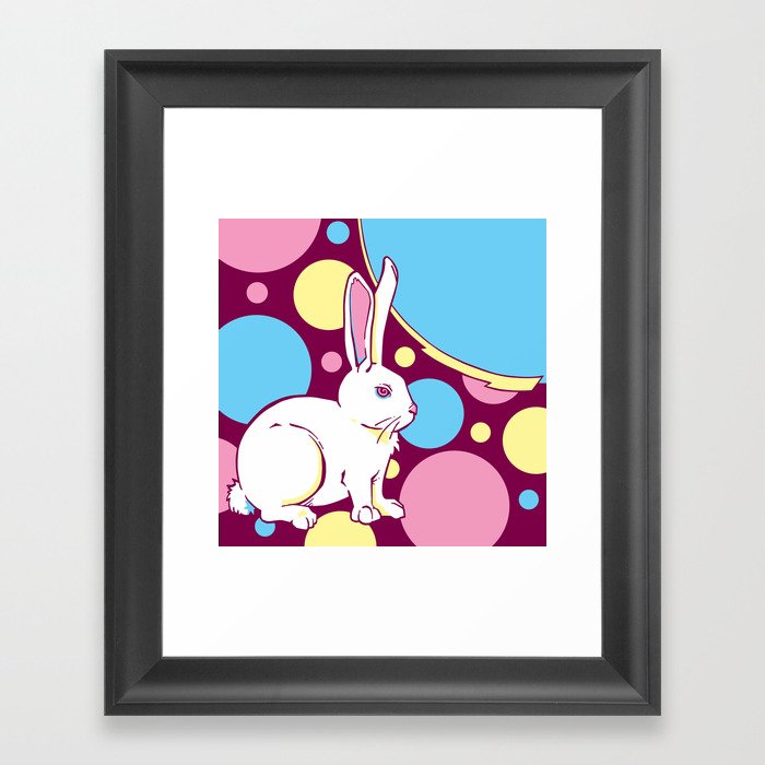 Psychedelic Rabbit Framed Art Print