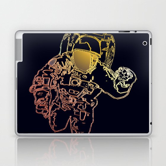 Astronaut in Deep Space Walk with Sun Reflection Laptop & iPad Skin