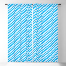 [ Thumbnail: Lavender and Deep Sky Blue Colored Lines/Stripes Pattern Blackout Curtain ]