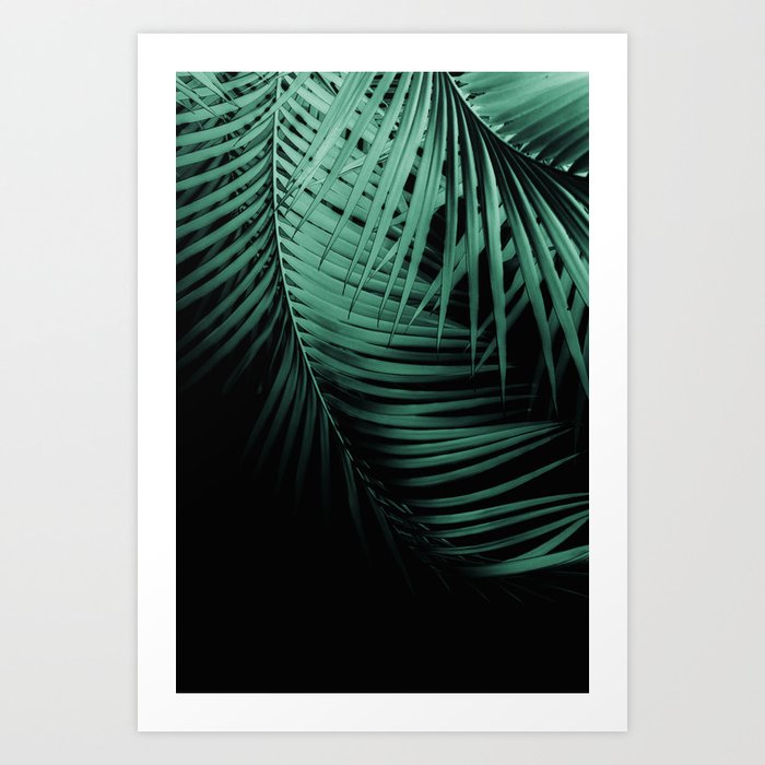 Palm Leaves Green Vibes #3 #tropical #decor #art #society6 Art Print