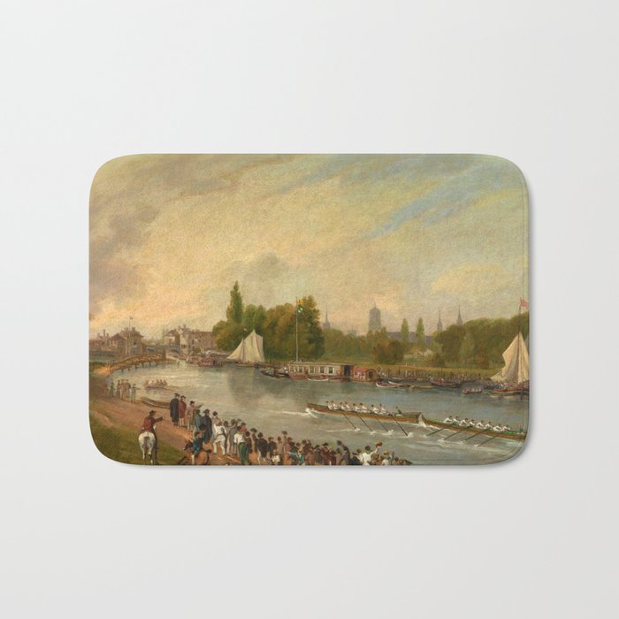 A Boat Race on the River Isis by John Whessell (1822) Bath Mat