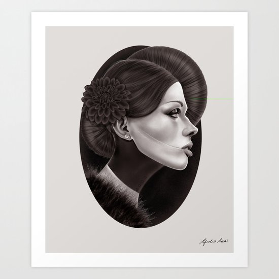 "The Black Dahlia" Art Print