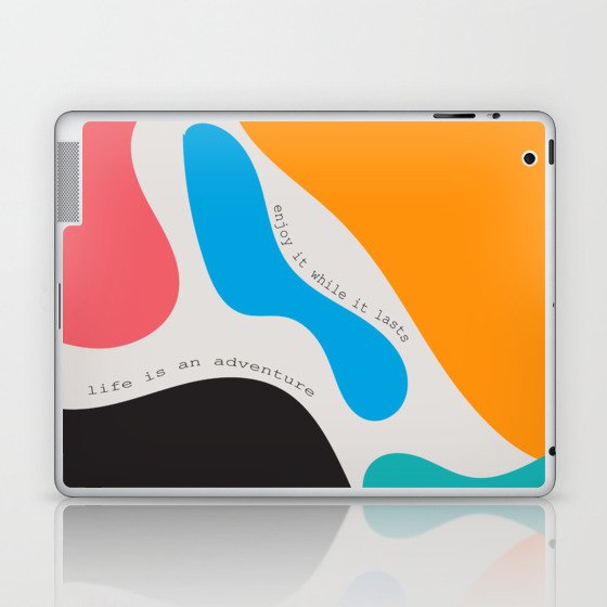 1  Abstract Shapes 220308 Digital Blob Organic Valourine Design  Laptop & iPad Skin