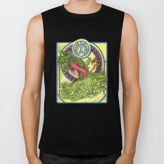 Art nouveau. Spices and vegetables Biker Tank