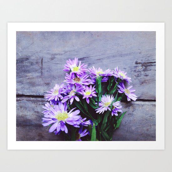 Pretty Blue Flowers Art Print
