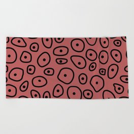 pattern with circles Beach Towel