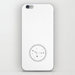 Cancer Zodiac | Black & White Circle iPhone Skin