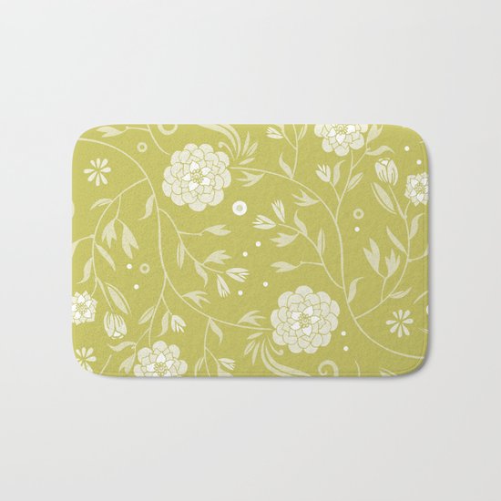 Sunny floral pattern Bath Mat