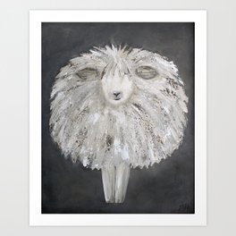 Wooly Sheep Art Print