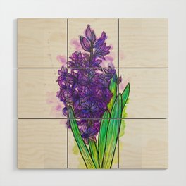 Purple Hyacinth Wood Wall Art