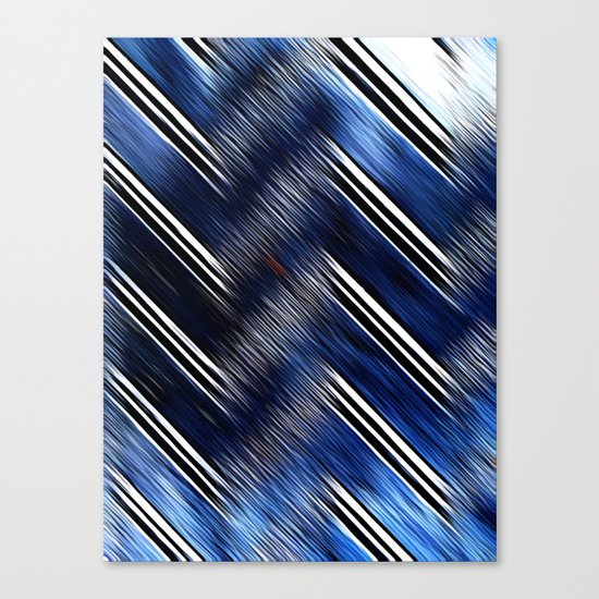 Abstract #Blue #Black #3 #art #society6 Canvas Print
