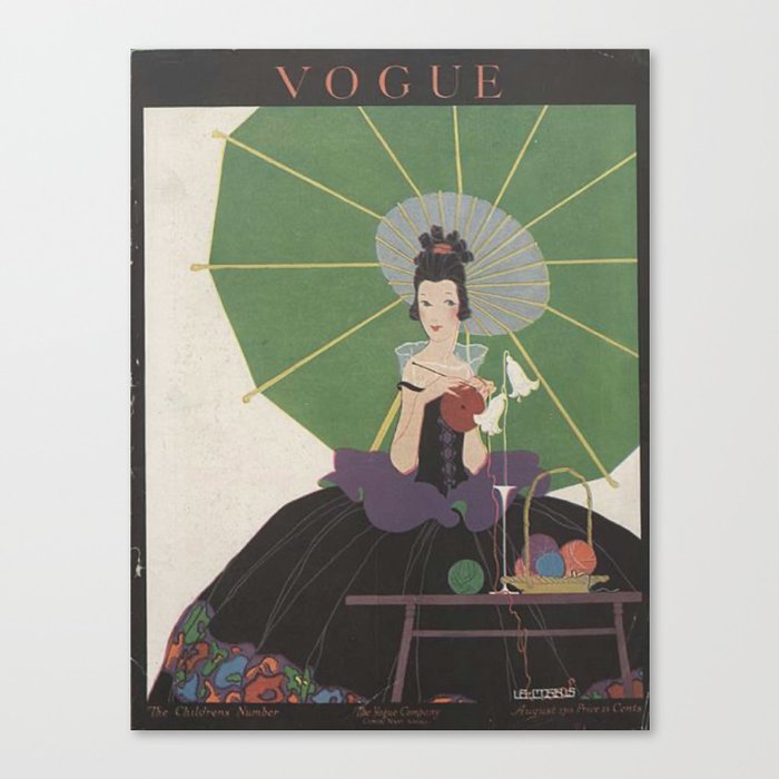 Vintage Fashion Magazine Cover August 1915 Canvas Print