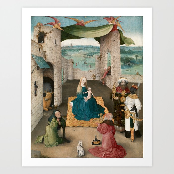 The Adoration of the Magi by Hieronymus Bosch, 1475 Art Print