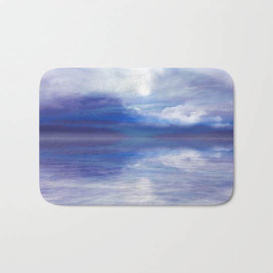 Sunset In Blue Bath Mat