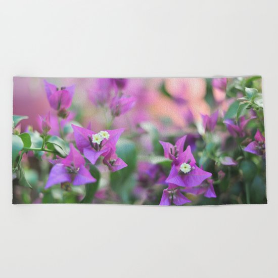 Romantic floral vibes - Bougainvillea #1 #decor #art #society6 Beach Towel