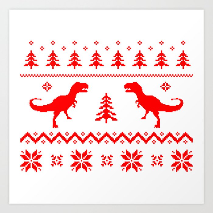 christmas sweater t rex