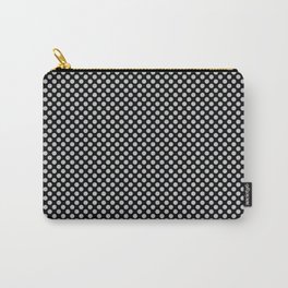 Black and Glacier Gray Polka Dots Carry-All Pouch