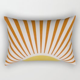 Yellow orange retro sunlight Rectangular Pillow
