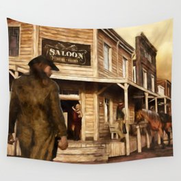 SALOON Wild West Cowboy Wall Tapestry