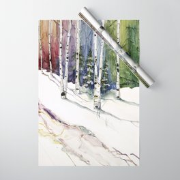 4 Season Watercolor Collection - Winter Wrapping Paper