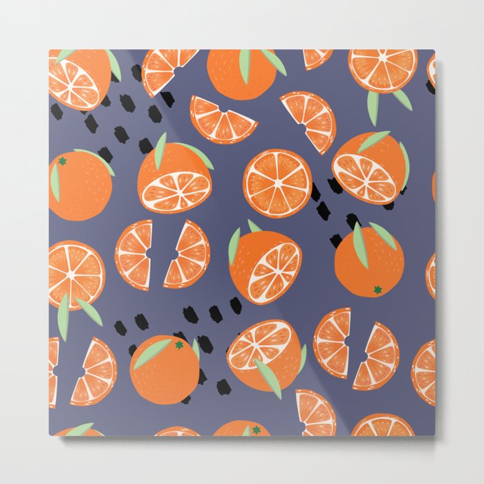 Orange pattern 05 Metal Print