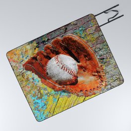 Baseball art printwork 12 Picnic Blanket