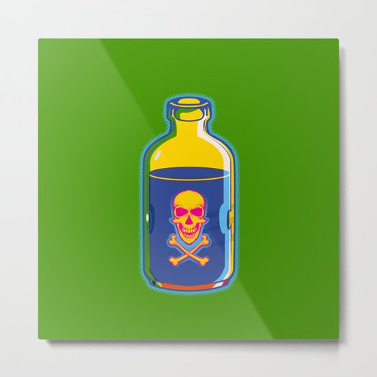 psychedelic poison bottle Metal Print