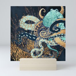 Metallic Octopus II Mini Art Print