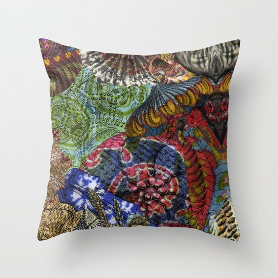 Psychedelic Botanical 3 Throw Pillow