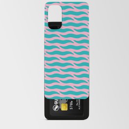 Tiger Wild Animal Print Pattern 348 Turquoise and Pink Android Card Case