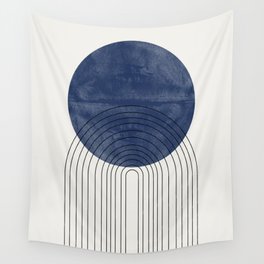 Blue Sun Wall Tapestry