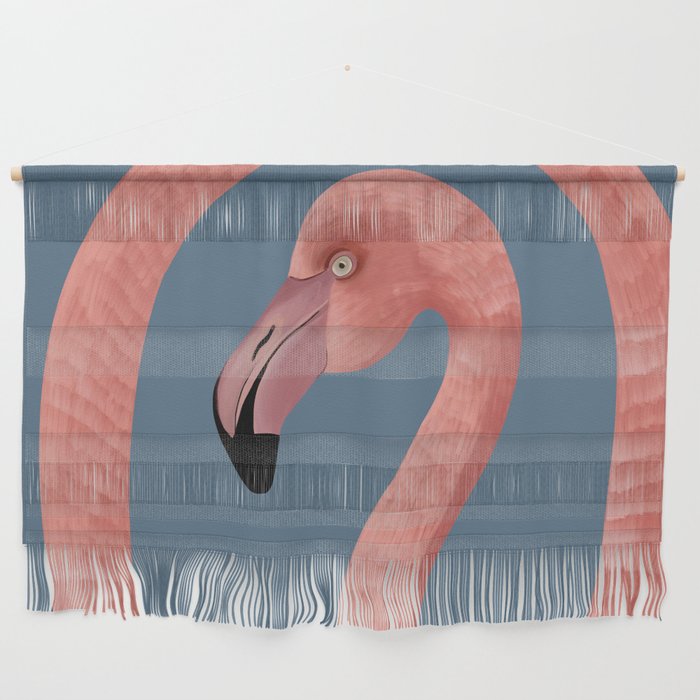 Flamingo long loop neck abstract Wall Hanging