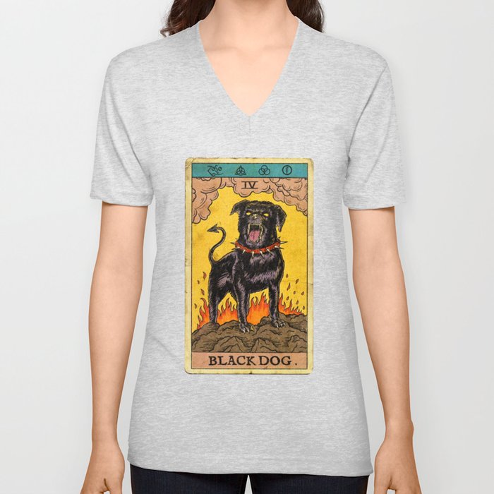 Black Dog V Neck T Shirt