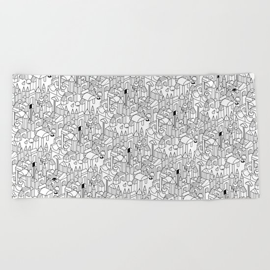Little Escher's Building Blocks Beach Towel
