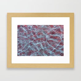 Blue and Red Waves Framed Art Print