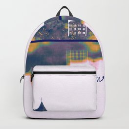 Georgetown Skyline Backpack | Watercolor, Abstract, Skyscrapers, Graphic, City, Guyana, Illustration, Georgetown, Canvas, Art 