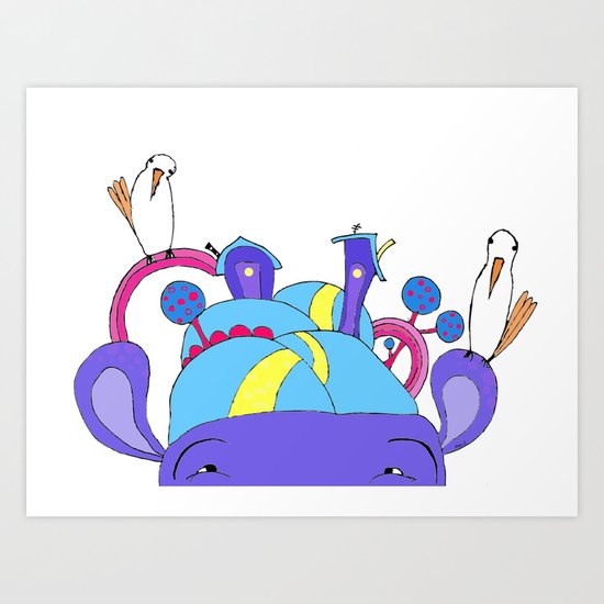 House on Hippo Art Print