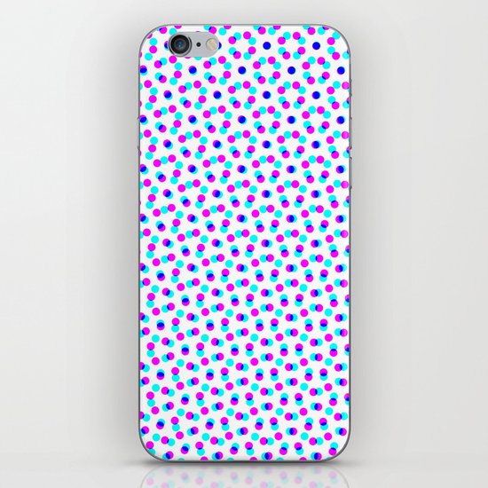 PINK & BLUE DOT iPhone & iPod Skin