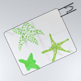 Enchanting Starfish - Green Palette Picnic Blanket