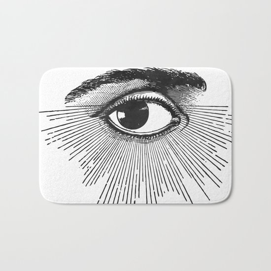 I See You. Black and White Bath Mat