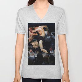 Stag at Sharkey's, 1909 by George Bellows V Neck T Shirt