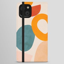 mid century modern abstract design iPhone Wallet Case