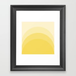 Four Shades of Yellow Curved Framed Art Print