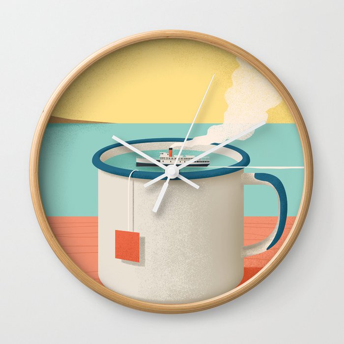 Cup of sea Wall Clock