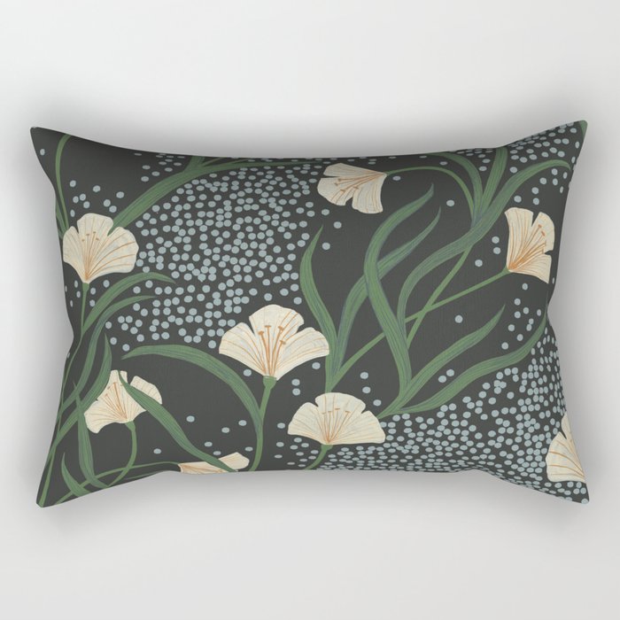 Lily Floral Rectangular Pillow