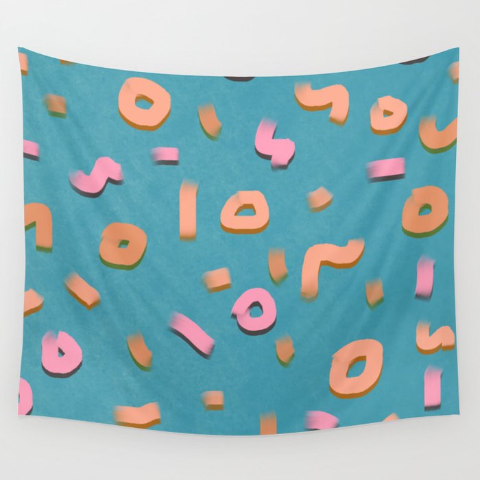 Color confetti pattern 7 Wall Tapestry