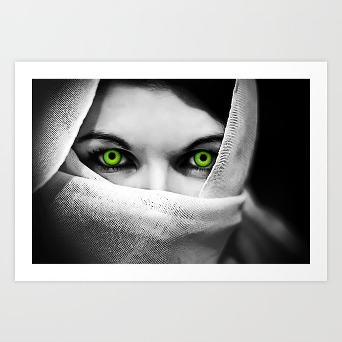 "Green Eye's" Art Print
