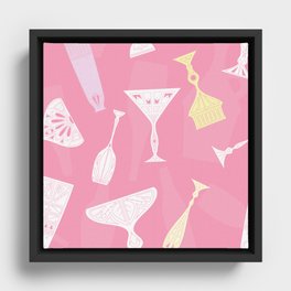 Cocktail Hour (Pink) Framed Canvas